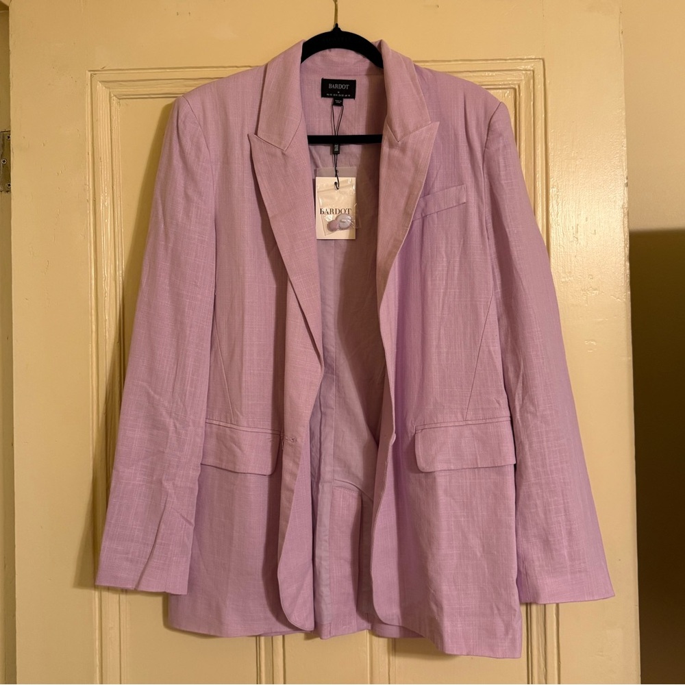 Bardot Purple Blazer Lightweight Suit Jacket